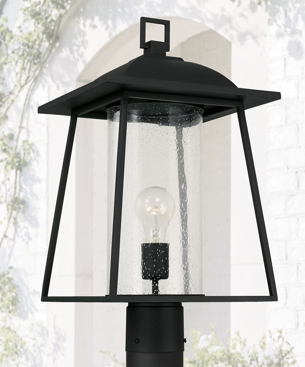 Durham 1-Light Outdoor Post-Lantern Rain or Shine - Black