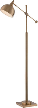 58"H Cupola 1-Light Arch Floor Lamp Brushed Brass