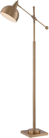 58"H Cupola 1-Light Arch Floor Lamp Brushed Brass