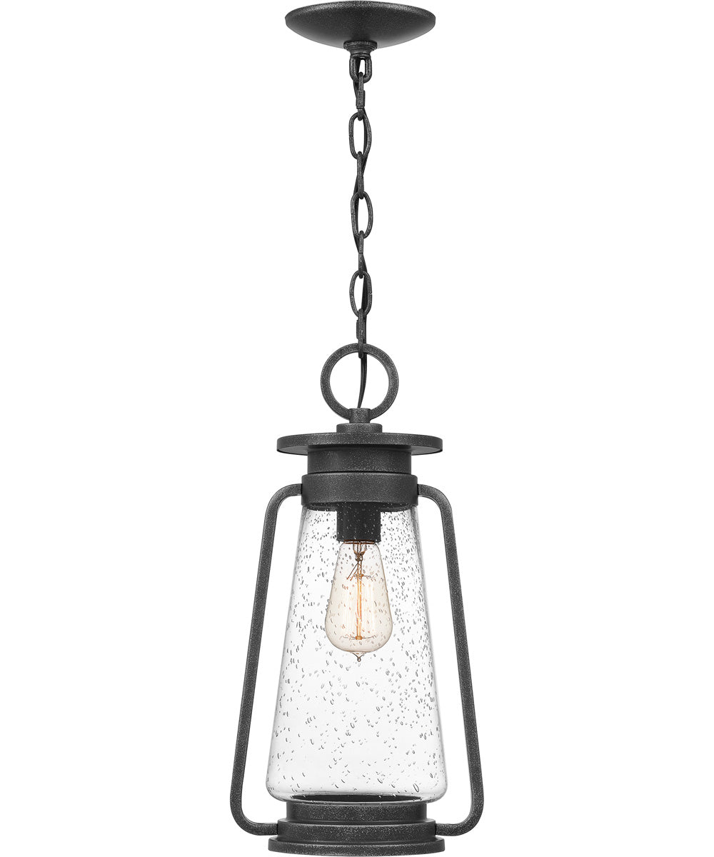 Sutton Large 1-light Outdoor Pendant Light Speckled Black