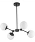 Haas 4-Light Mid-Century Modern Chandelier Matte Black