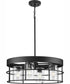 Burgess 4-Light Modern Farmhouse Chandelier Matte Black