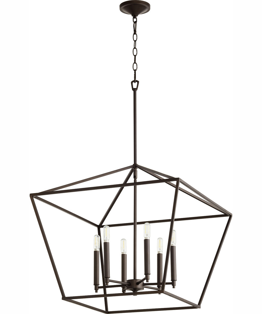 Gabriel 6-light Entry Foyer Hall Chandelier Oiled Bronze