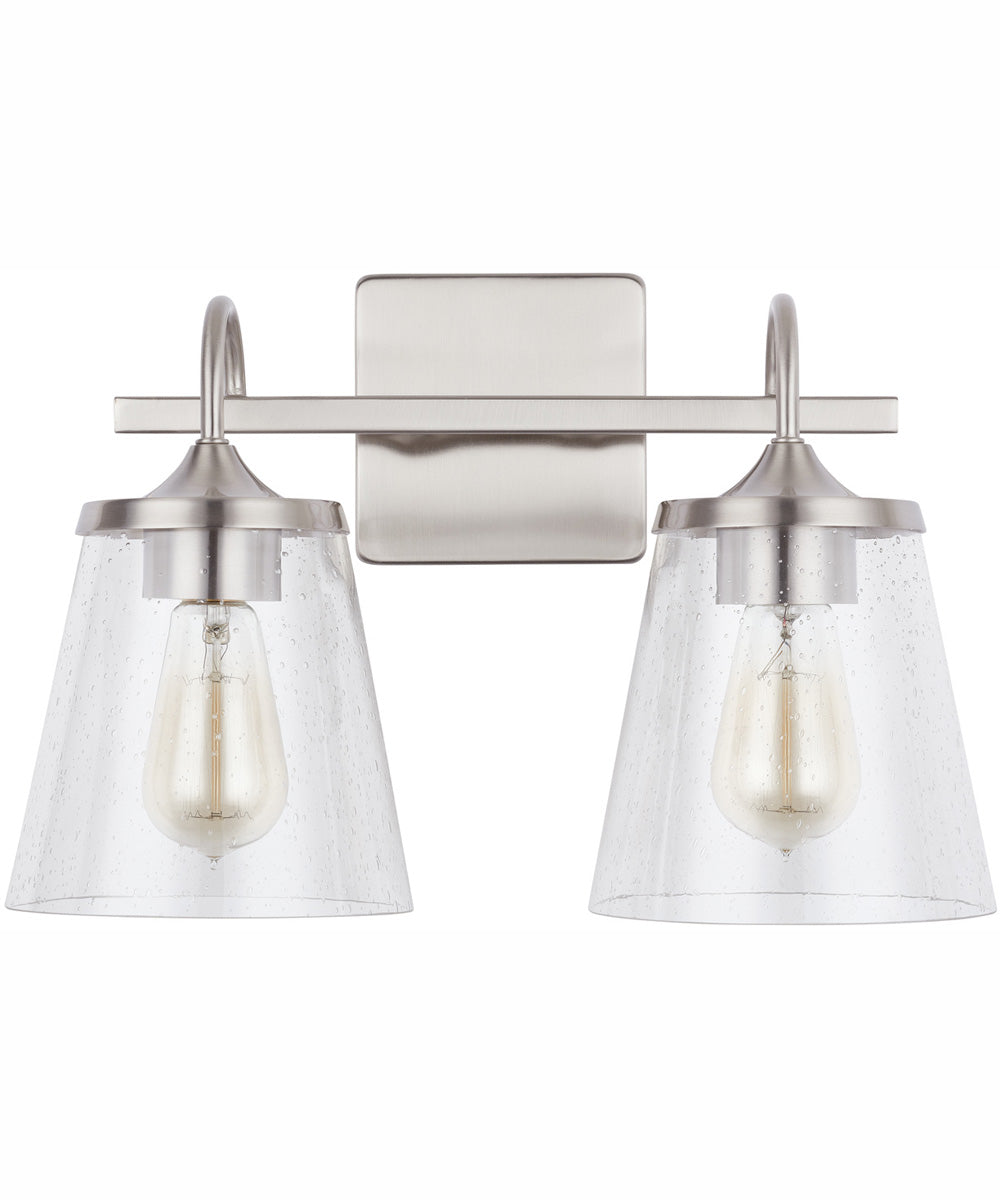 Jayne 2-Light Vanity Brushed Nickel