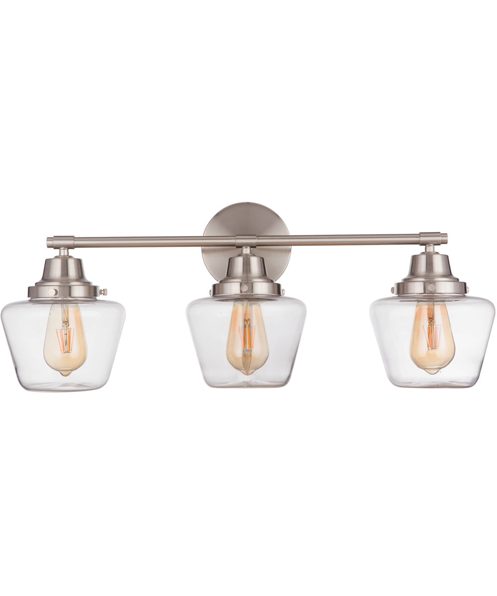 Essex 3-Light Bath Vanity Light Brushed Polished Nickel