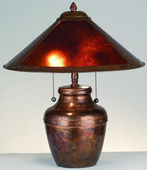 19"H Amber Mica  Table Lamp