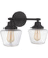 Essex 2-Light Bath Vanity Light Flat Black