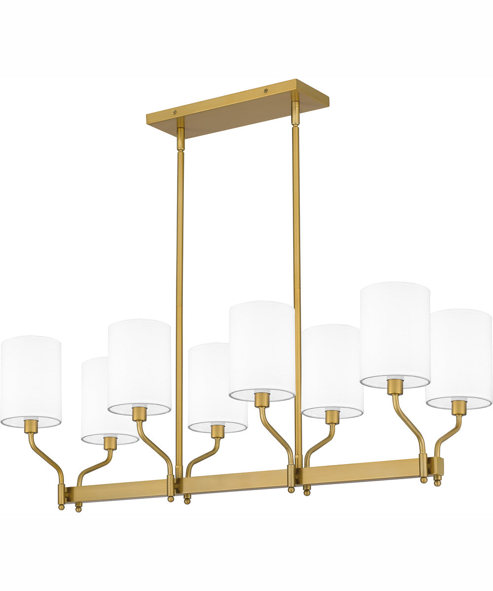 Parkington Small 8-light Island Light Aged Brass