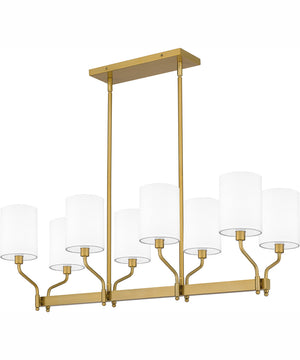 Parkington Small 8-light Island Light Aged Brass