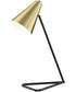 Cooper 1-Light Metal Desk Lamp Gold/Black