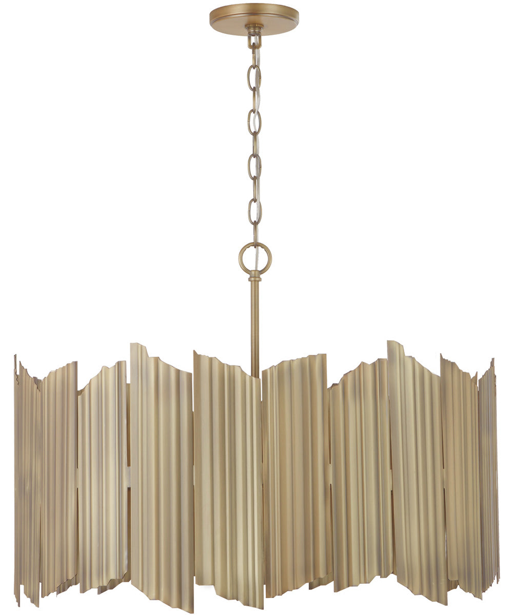 Xavier 4-Light Pendant In Aged Brass