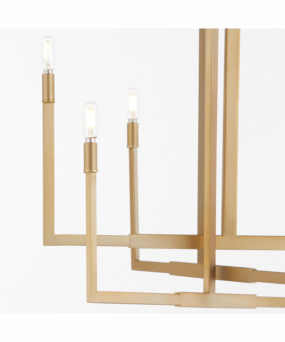 BOLERO 6-light Chandelier Aged Brass