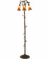 58" High Amber Tiffany Pond Lily 3 Light Floor Lamp