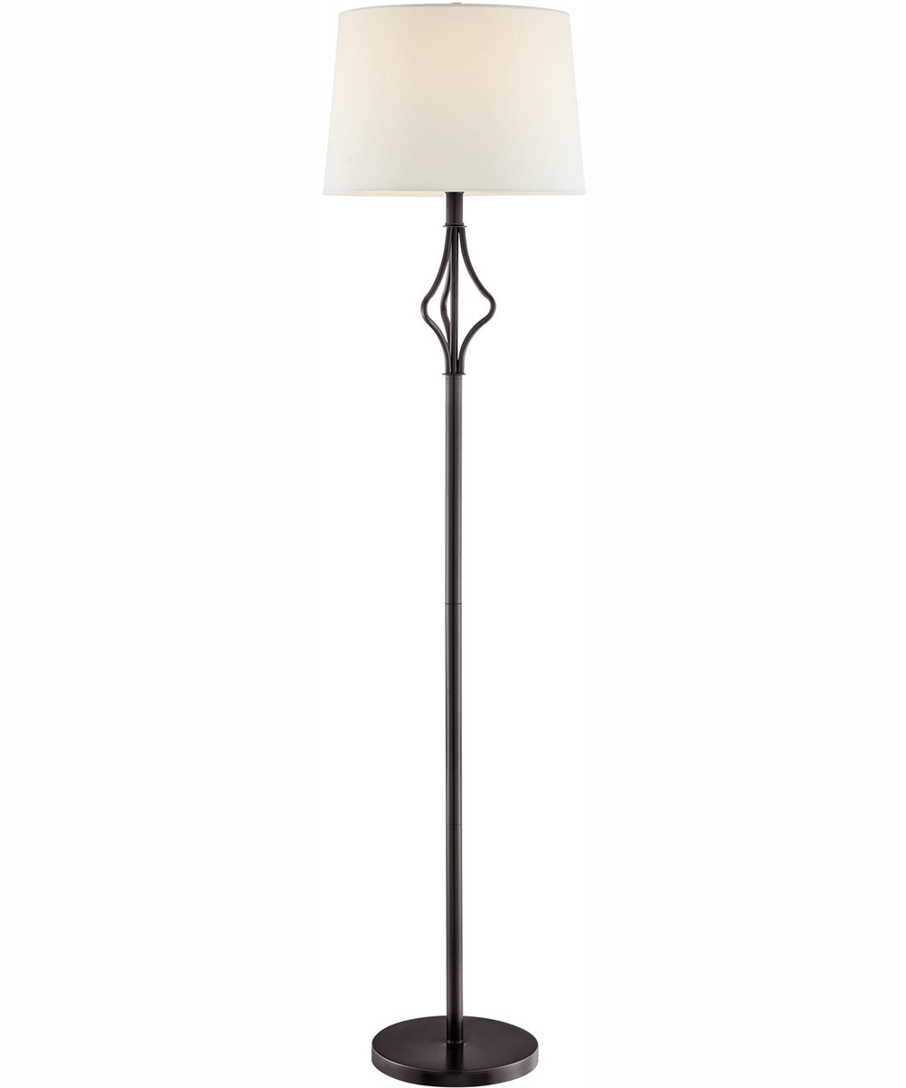 Yaella 1-Light 3Pcs Floor & Table Lamp Set D. Bronze/Fabric