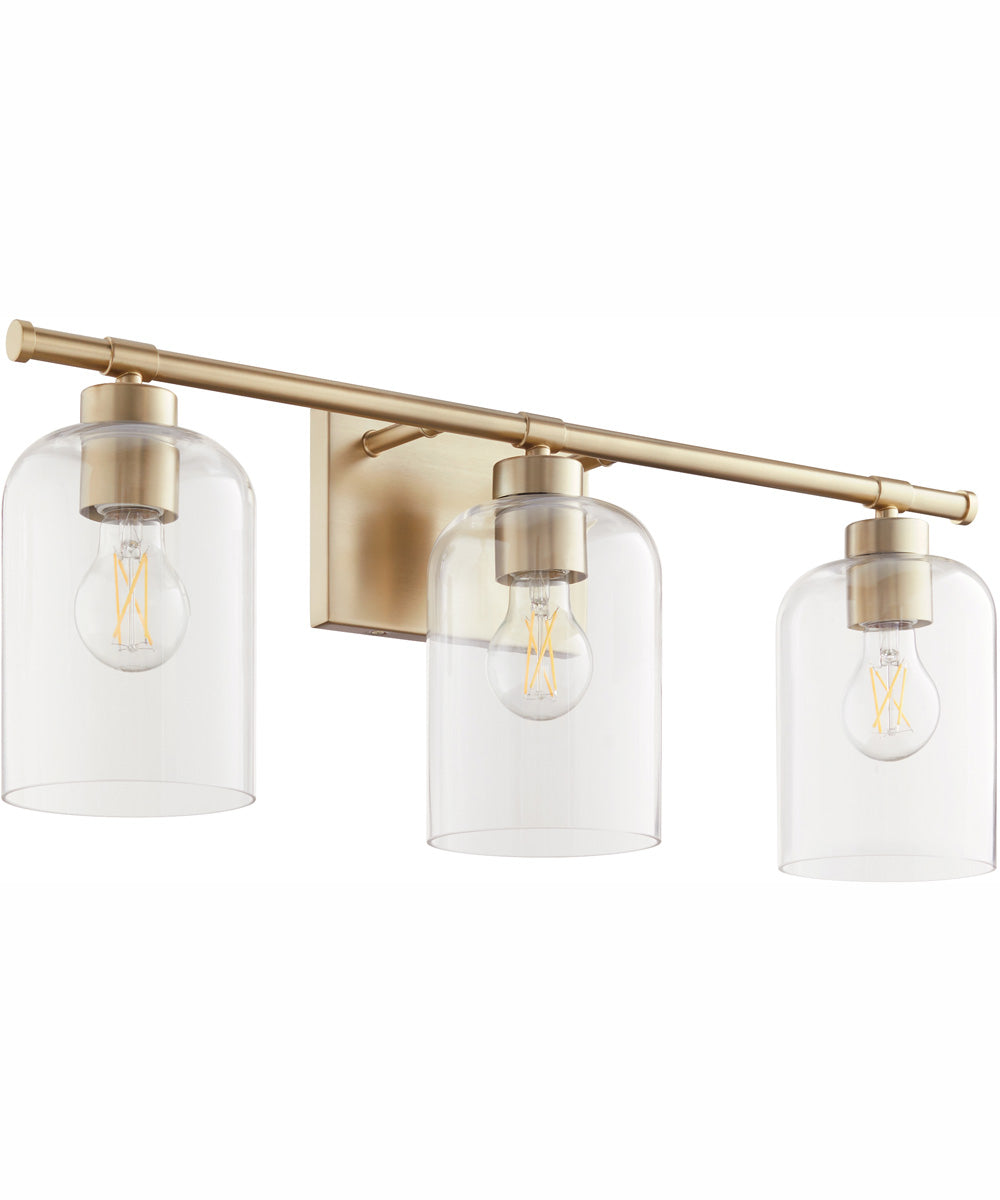 Tribute 3-light Bath Vanity Light Aged Brass