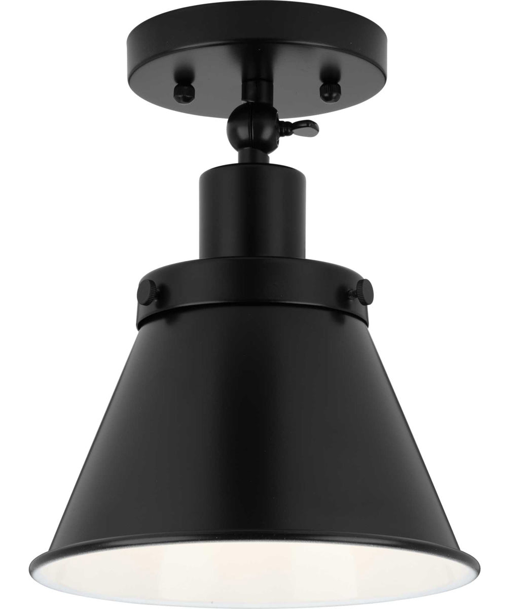 Hinton 1-Light Vintage Style Ceiling Light Matte Black