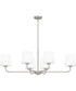 Gallagher Medium 6-light Island Light Brushed Nickel