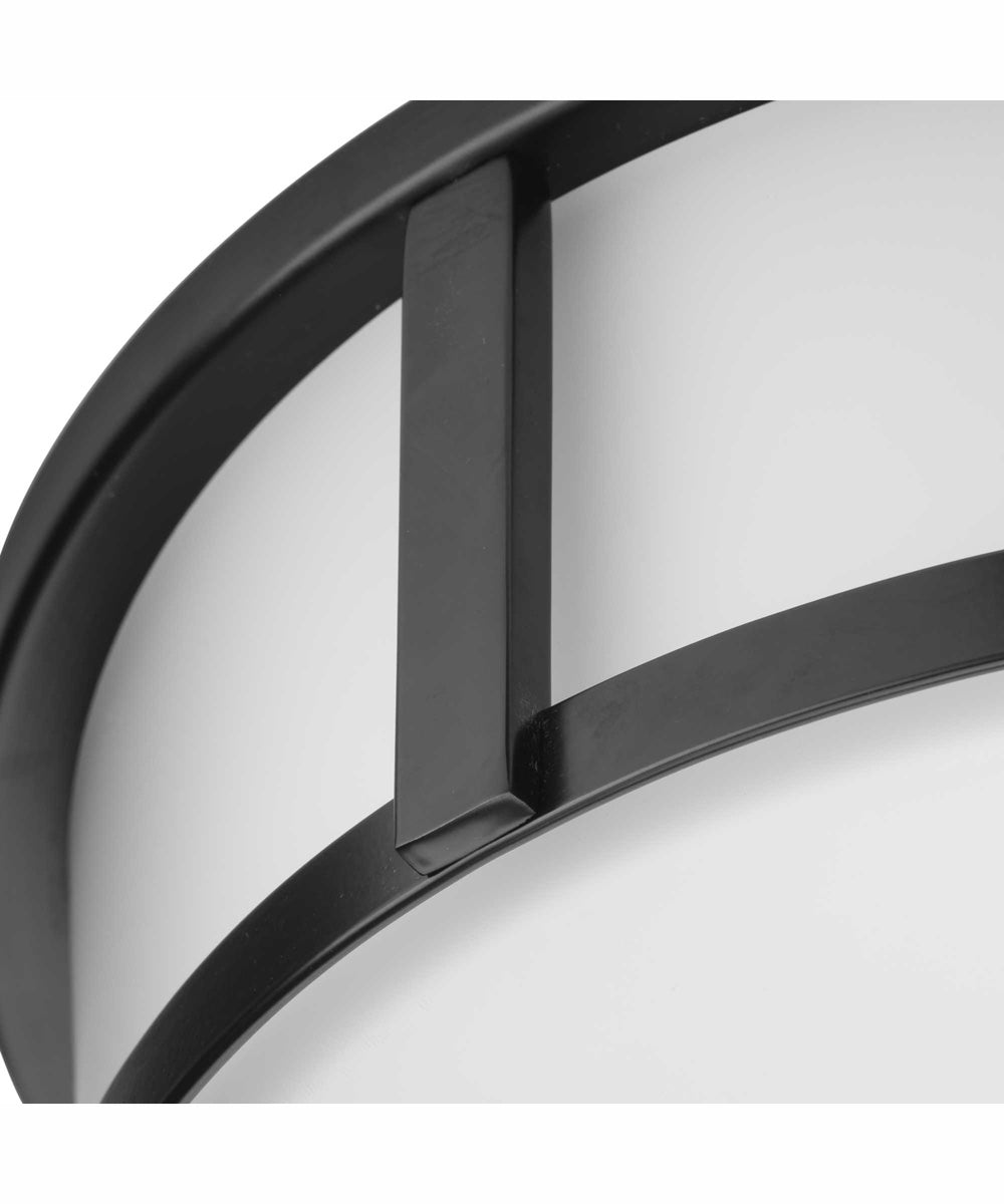 Gilliam 12--5/8 in. 2-Light New Traditional Flush Mount Matte Black