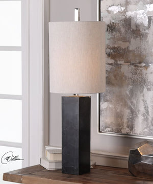 32"H Delaney Marble Column Accent Lamp