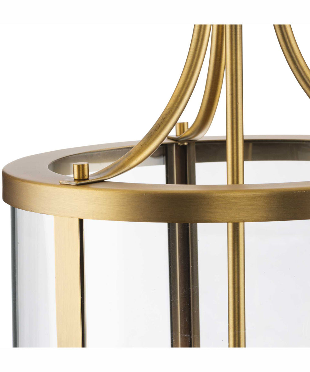 Gilliam 3-Light New Traditional Hall & Foyer Vintage Brass