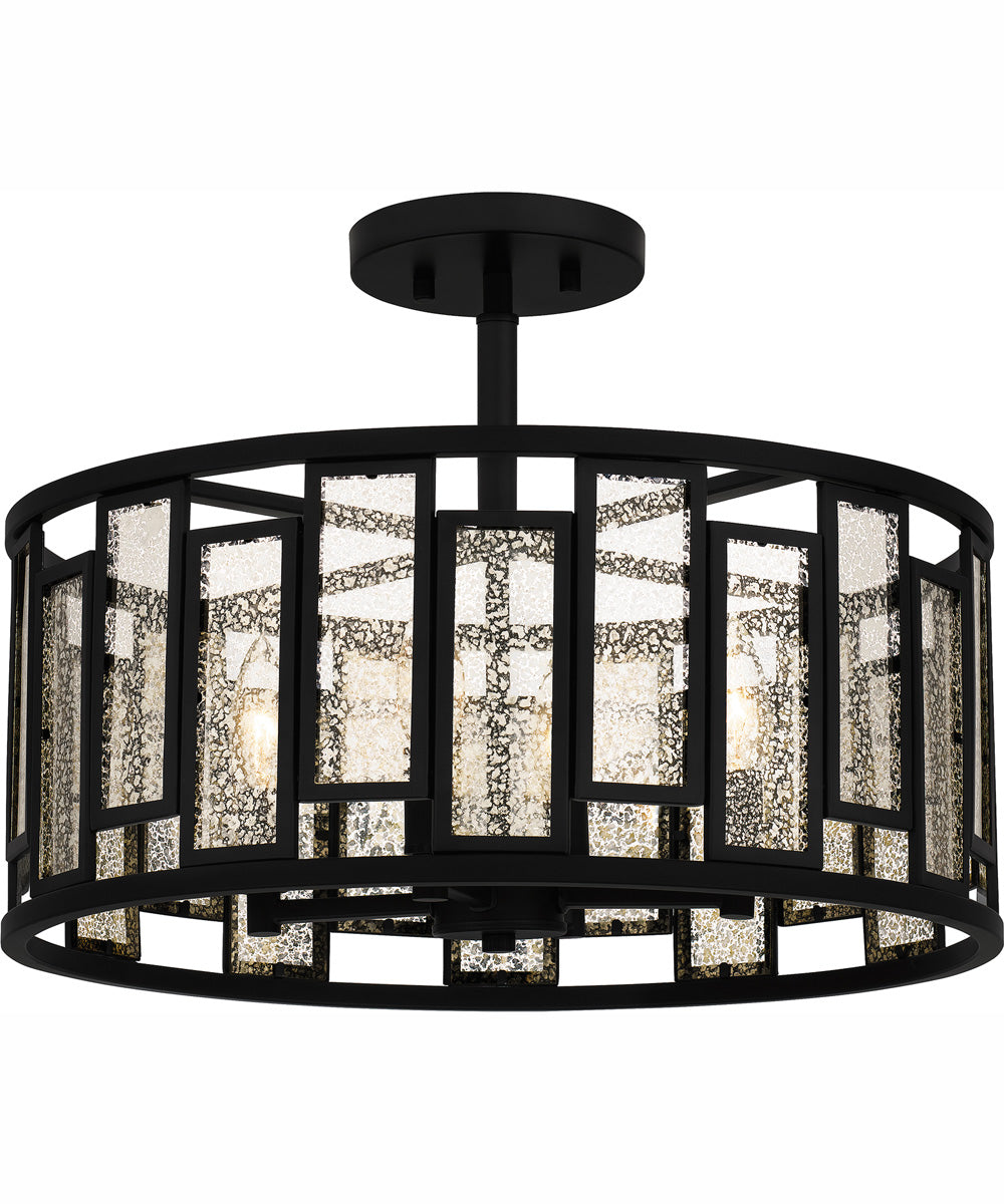 Quoizel Semi-Flush Mount Large 4-light Semi Flush Mount Matte Black