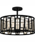 Quoizel Semi-Flush Mount Large 4-light Semi Flush Mount Matte Black
