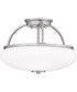 Easton 3-light Semi Flush Mount Brushed Nickel