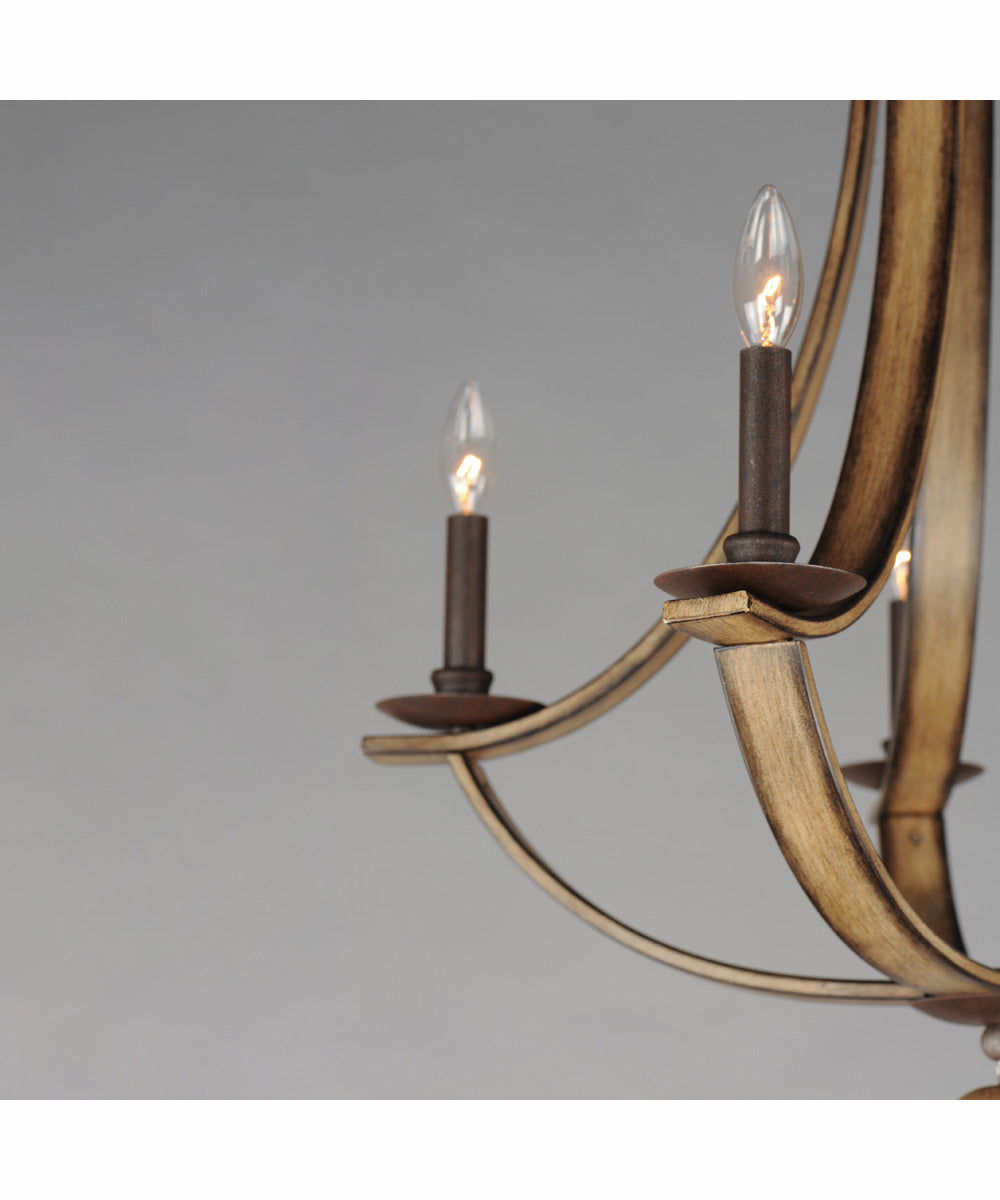 Basque 5-Light Chandelier Driftwood/Anthracite