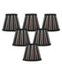 5"W x 5"H Set of 6 Black Eggshell Chandelier Clip-On Lampshade