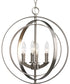 Equinox 4-Light Foyer Pendant Burnished Silver