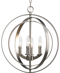 Equinox 4-Light Foyer Pendant Burnished Silver