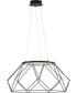 Geodesic LED Modern Style Large Hanging Pendant Light Matte Black