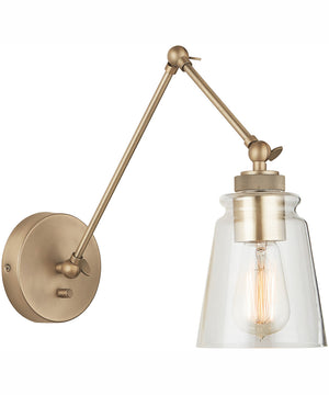 Profile 1-Light Plug In Sconce Aged Brass, 5"W