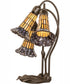 16" High Stained Glass Pond Lily 3 Light Accent Lamp