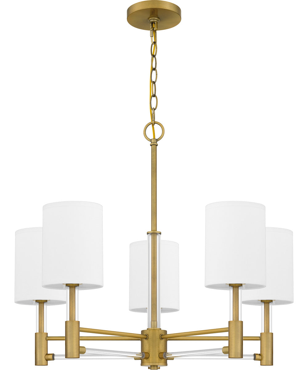 Gretchen 5-light Chandelier Aged Brass