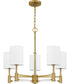 Gretchen 5-light Chandelier Aged Brass