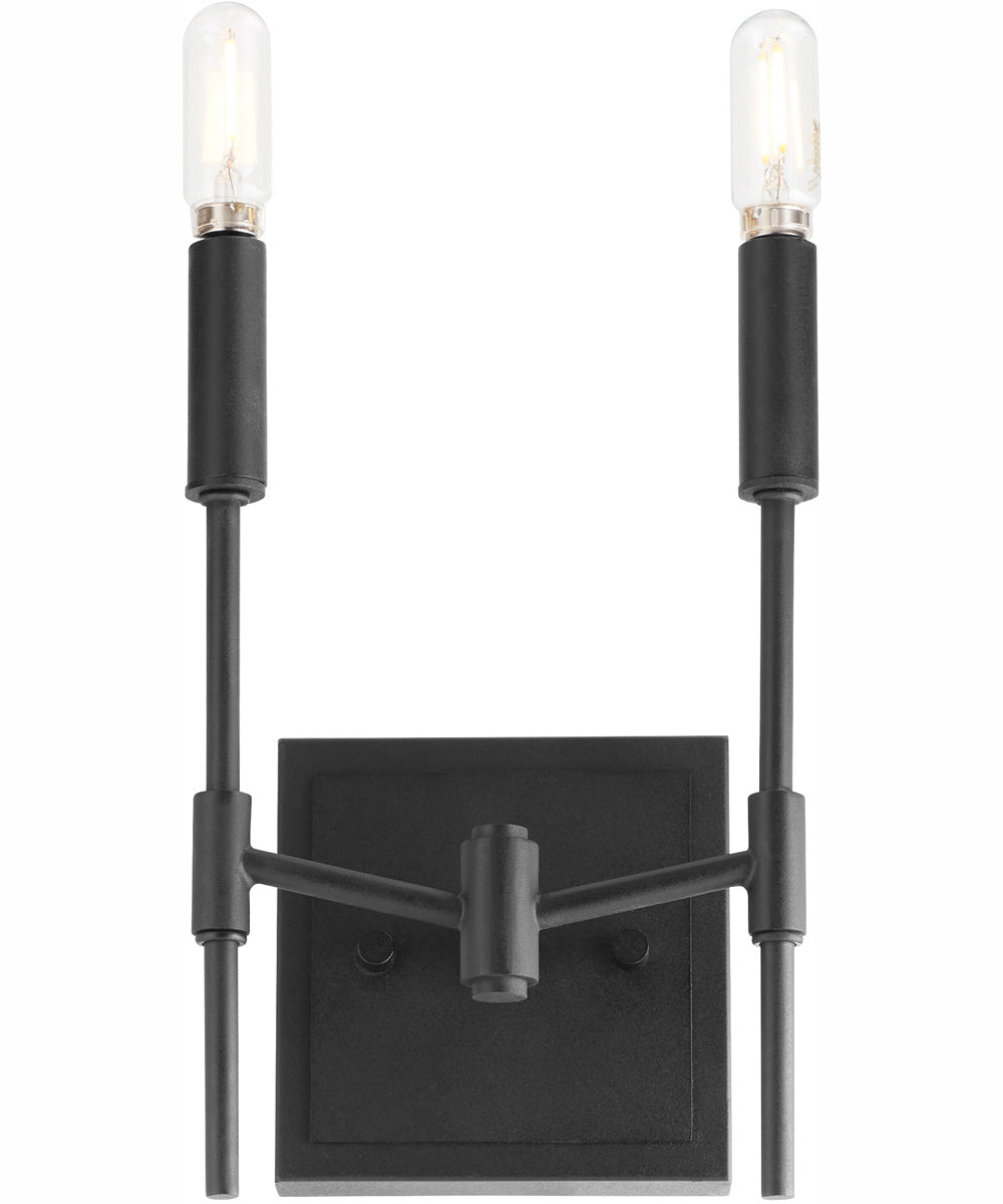 Hamilton 2-light Wall Mount Light Fixture Matte Black