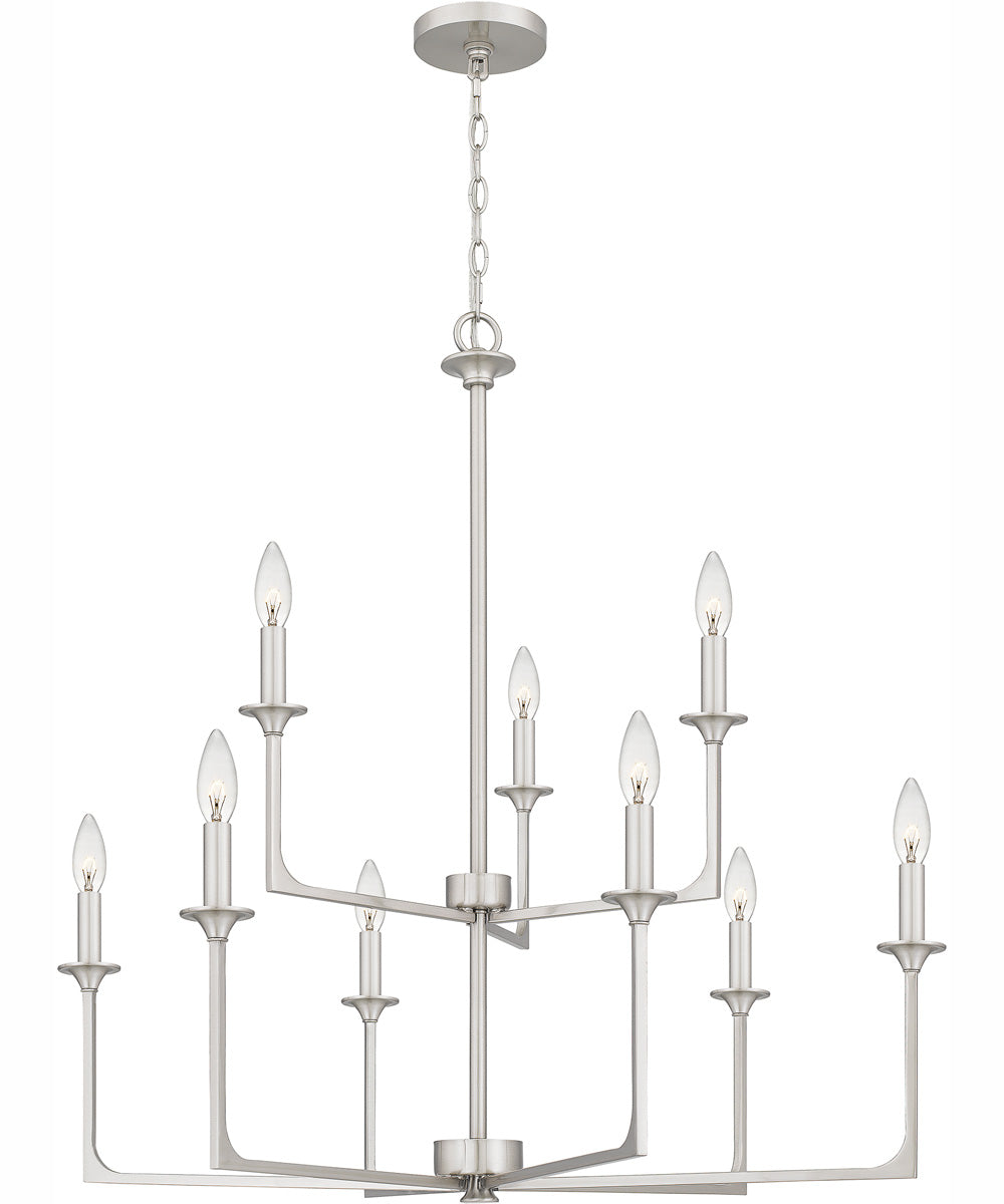 Prescott 9-light Chandelier Brushed Nickel