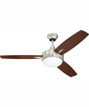 48" Targas 48" 1-Light Ceiling Fan Brushed Polished Nickel