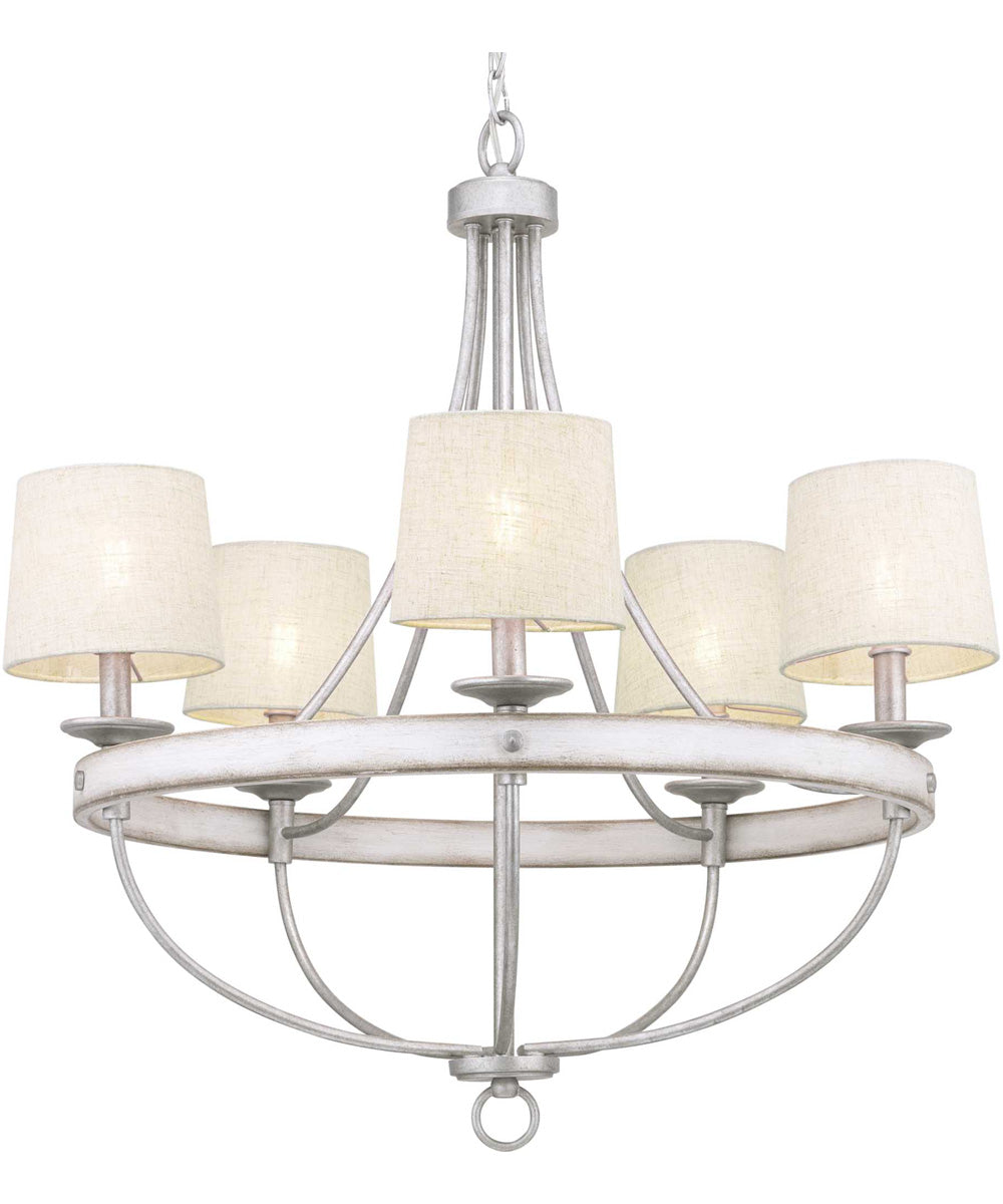 Gulliver 5-Light Coastal Chandelier Light Galvanized Finish