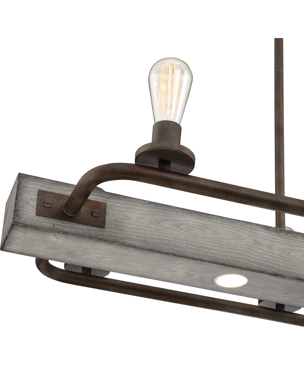 Melville 6-light Island Light Iron Gate