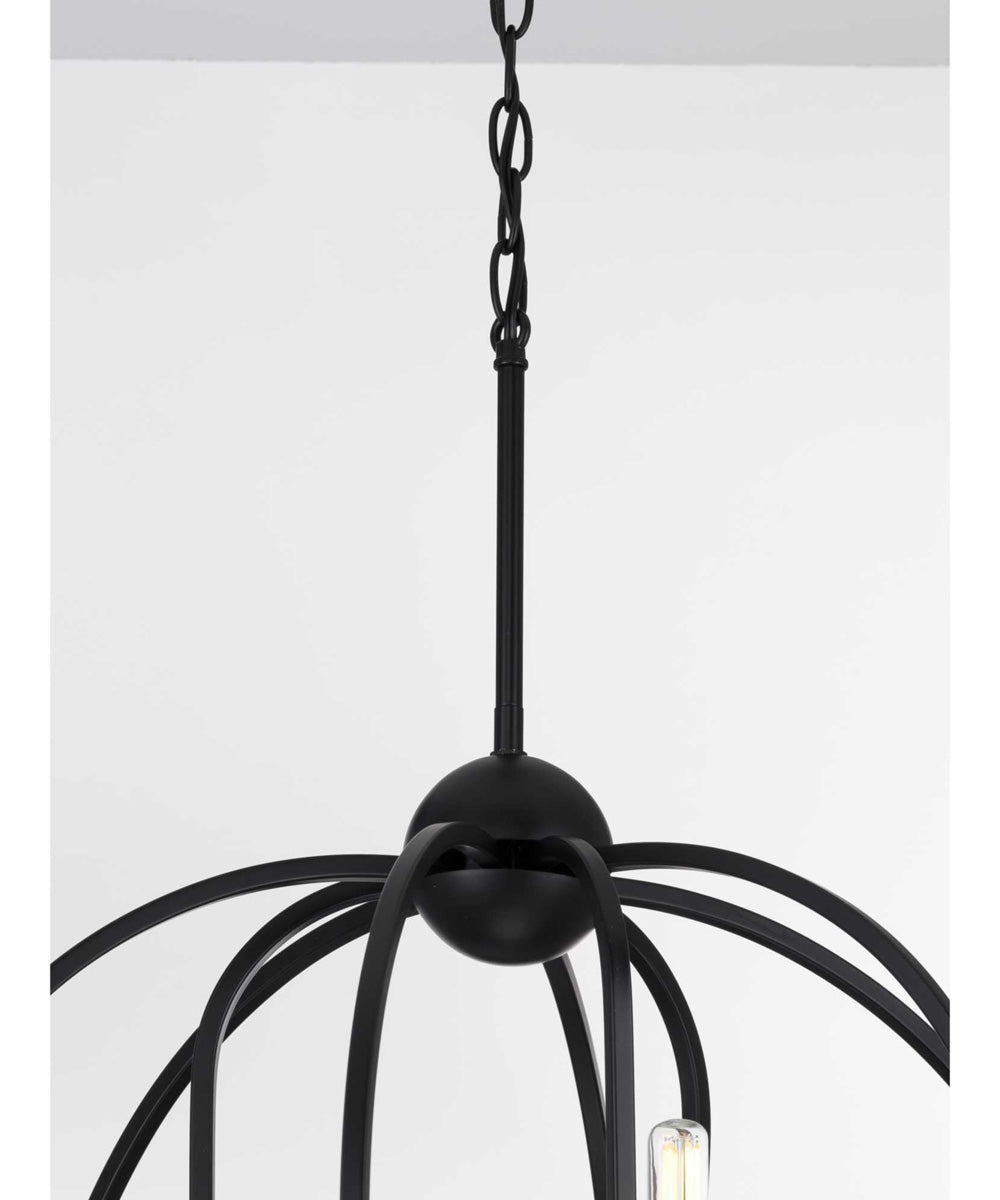 Seneca 9-Light Farmhouse Chandelier Light Matte Black