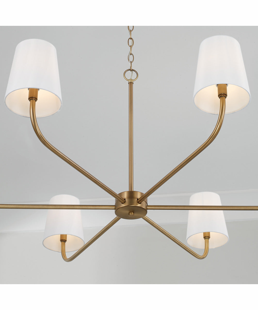 Brody 6-Light Chandelier Aged Brass