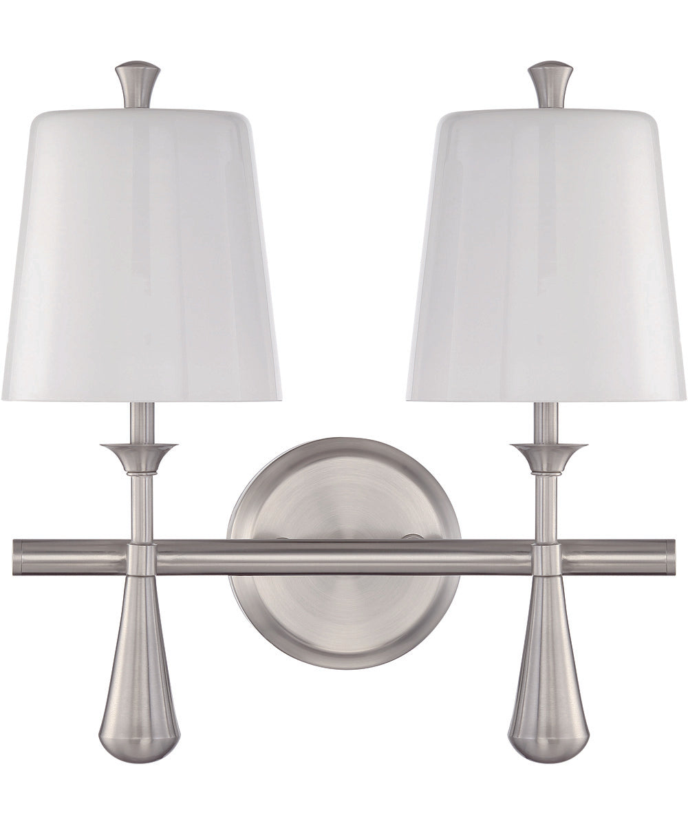 Palmer 2-Light Vanity Brushed Polished Nickel