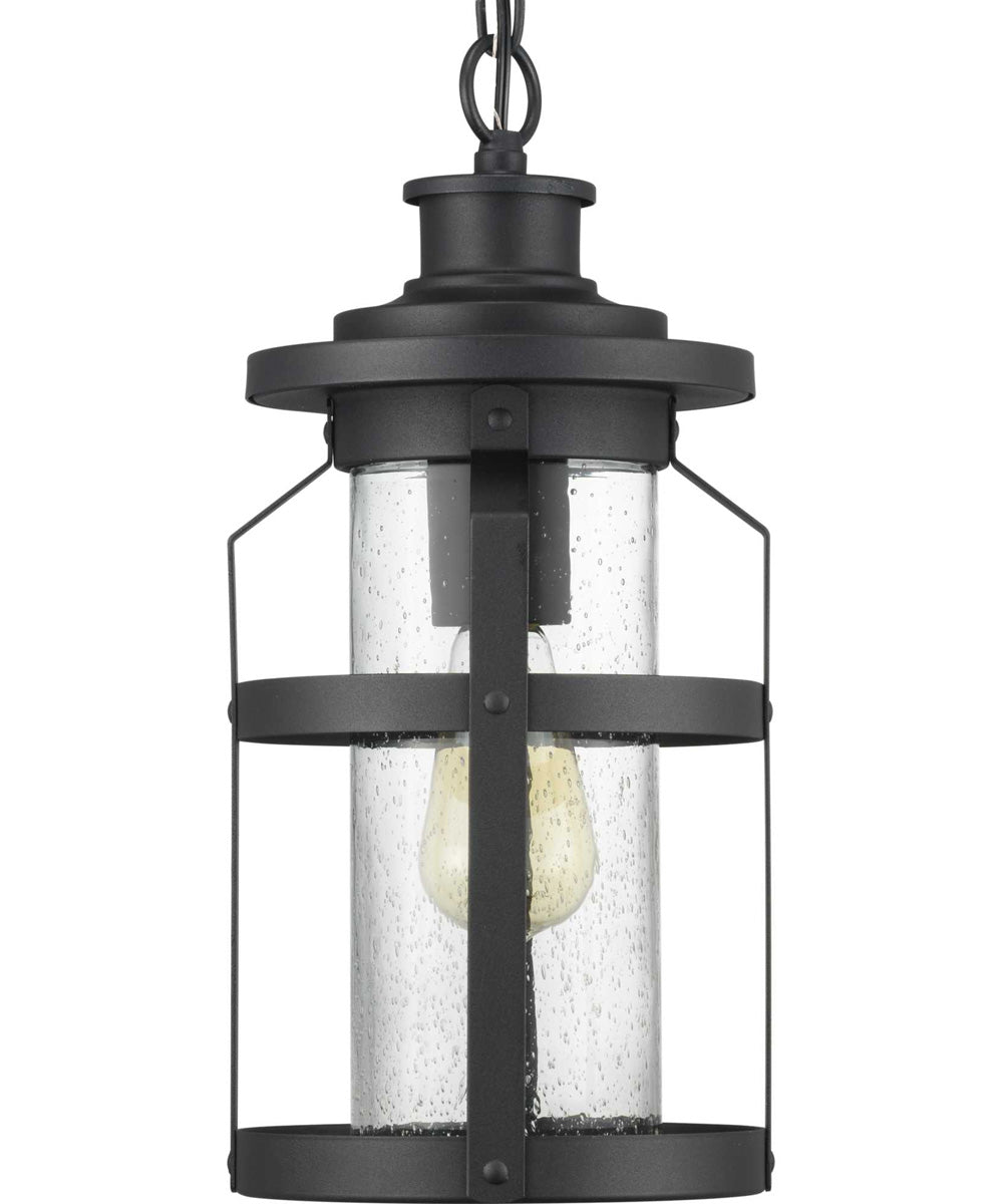 Haslett 1-Light Hanging Lantern Textured Black