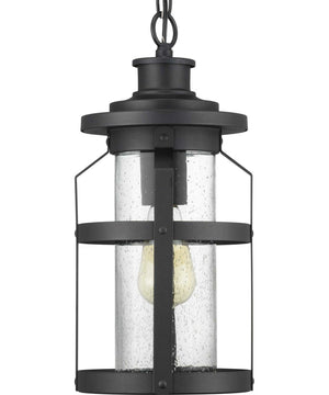 Haslett 1-Light Hanging Lantern Textured Black