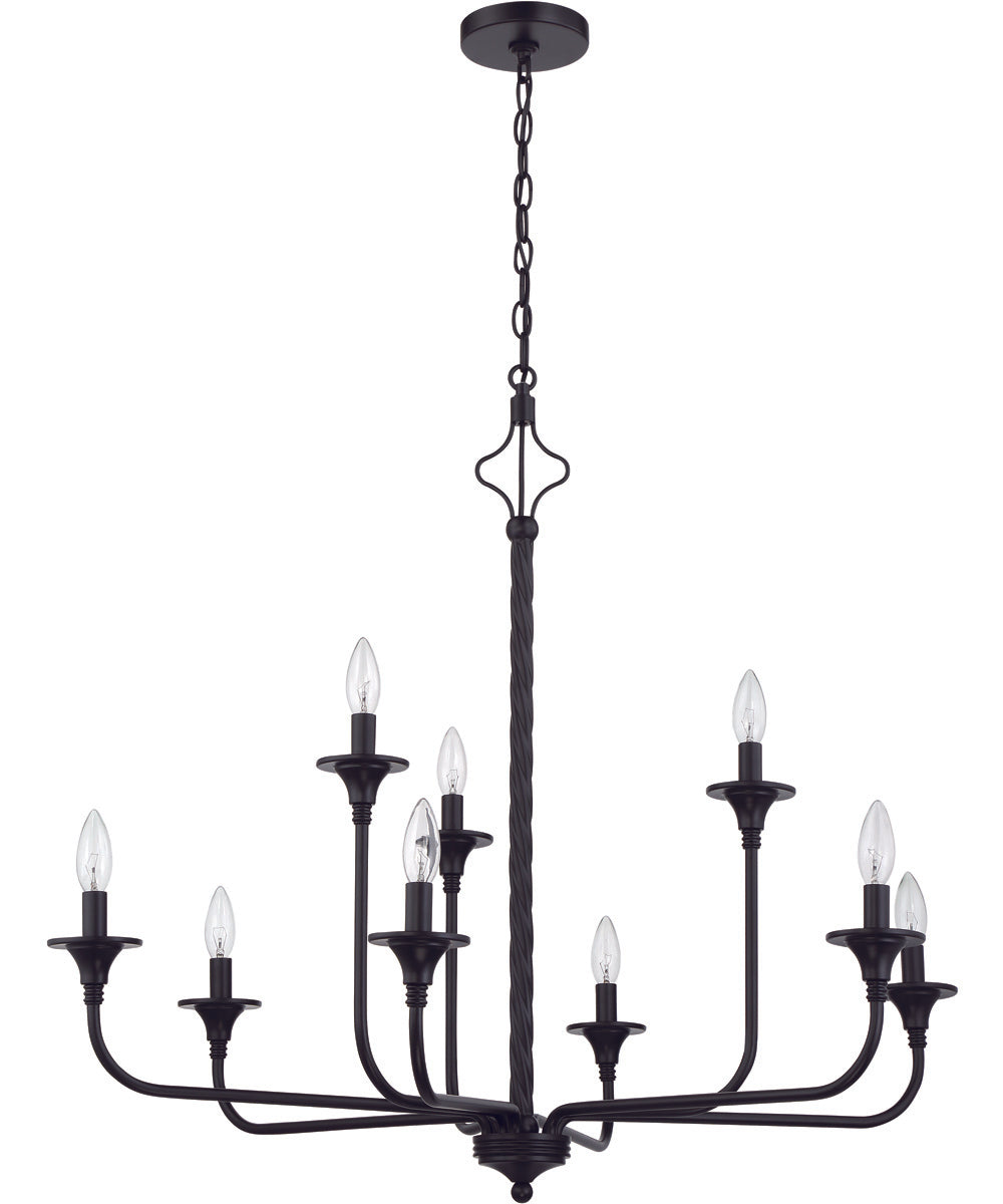 Jolenne 8-Light Chandelier Flat Black