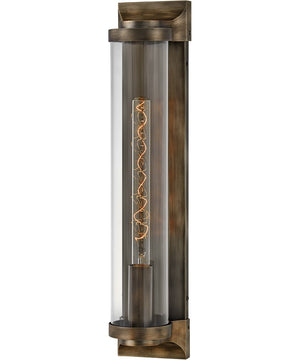 Pearson 1-Light Large Outdoor Wall Mount Lantern in Burnished Bronze