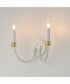 Charlton 2-Light Wall Sconce Weathered White/Gold Leaf