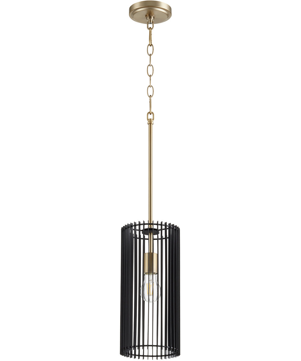 7"W Finura 1-light Pendant Aged Brass